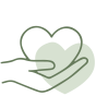an image of a hand holding a heart representing grief and loss
